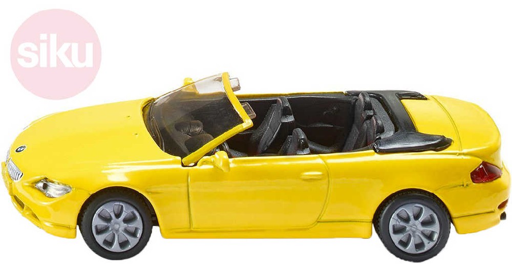SIKU Auto sportovní BMW 645i cabriolet žlutý model kov 1007
