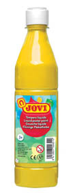 Tekuté temperové barvy JOVI v lahvi - 500 ml / žlutá