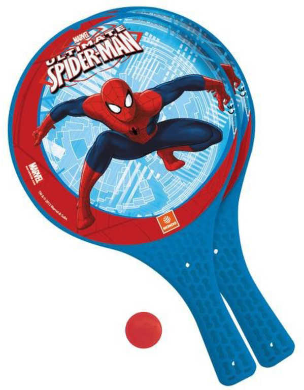 MONDO Soft tenis plážový Spiderman set 2 pálky s míčkem plast