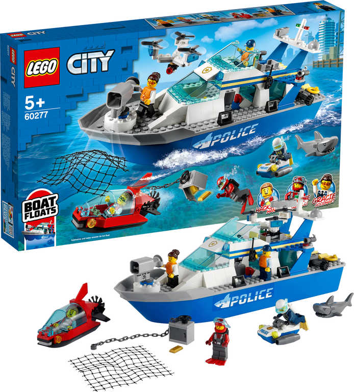LEGO CITY Policejní hlídková loď 60277 STAVEBNICE