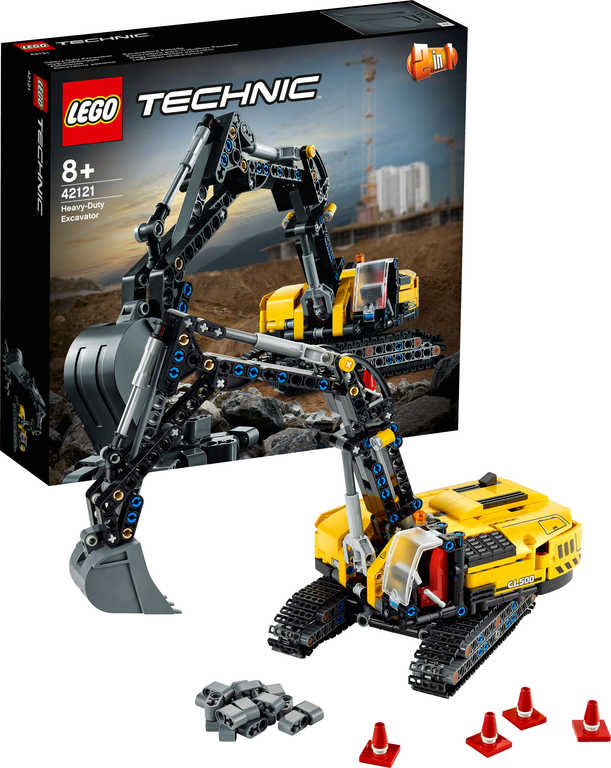 LEGO TECHNIC Těžkotonážní bagr 2in1 42121 STAVEBNICE