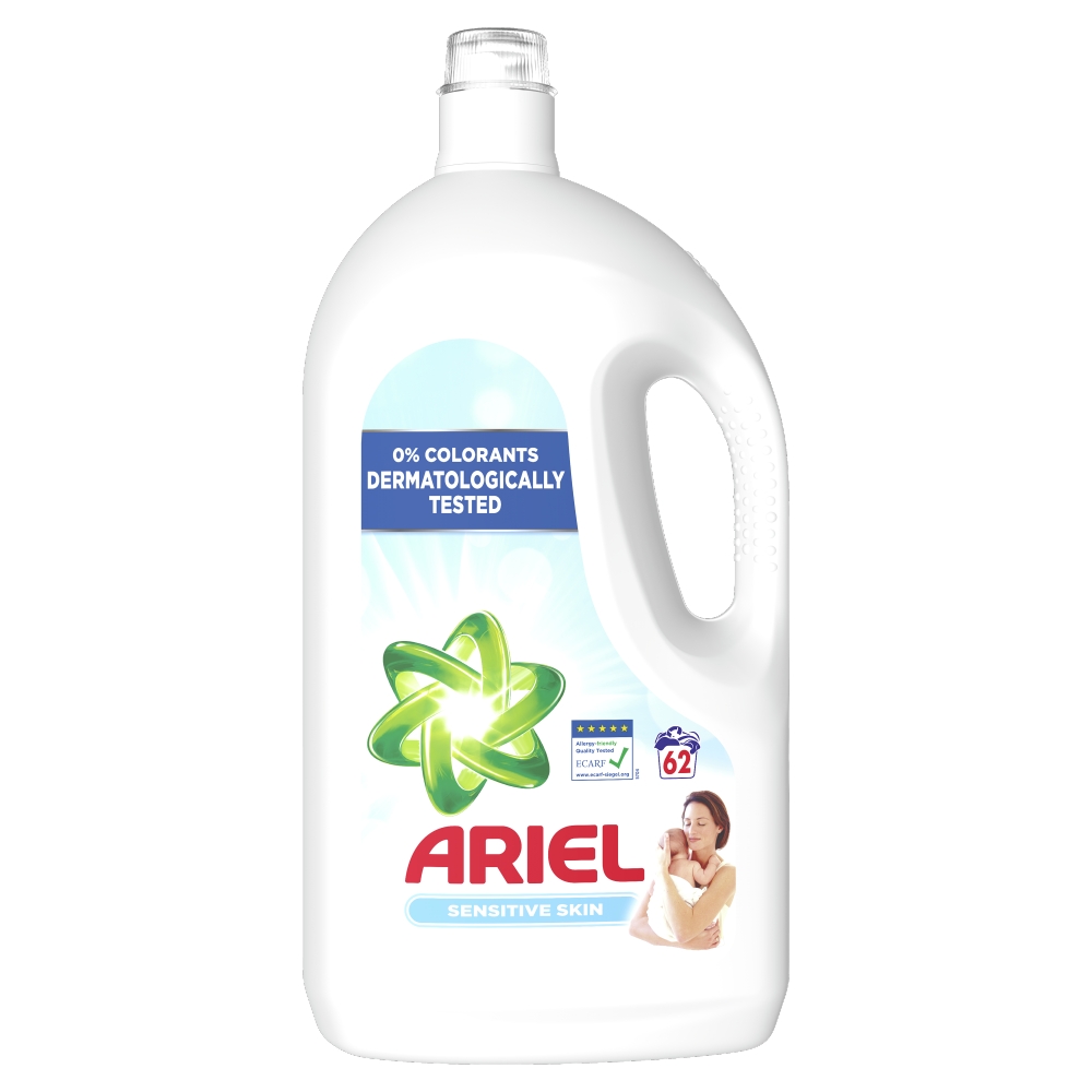 Ariel Sensitive prací gel, 62 praní 3,41 l