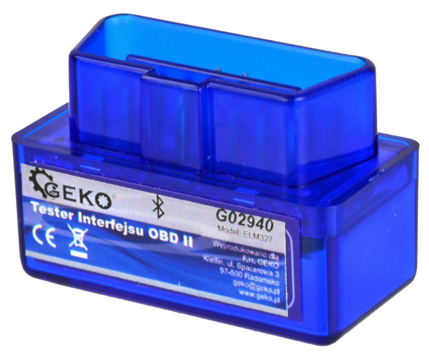 Autodiagnostika ELM 327 bluetooth modrá, Android (zdarma SX OBD aplikace) GEKO