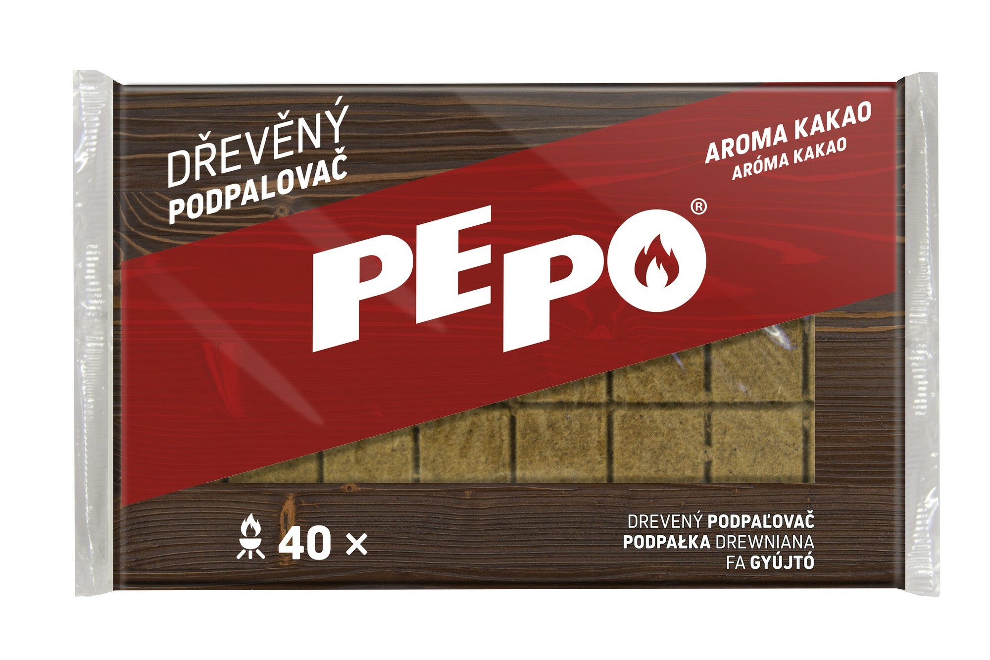 PE-PO dřevěný podpalovač 40 podpalů PEPO
