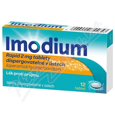 Fotografie Imodium RAPID 2 mg dispergovatelné v ústech, 12 tablet