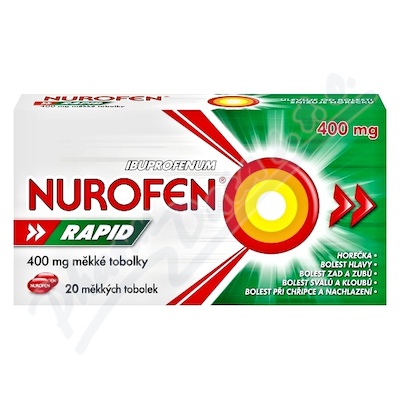 Fotografie Nurofen Rapid 400 mg 20 měkkých tobolek