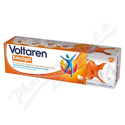 Fotografie Voltaren Emulgel 10 mg/g gel proti bolesti 120 g