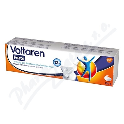 Fotografie Voltaren Forte 20 mg/g gel proti bolesti 150 g