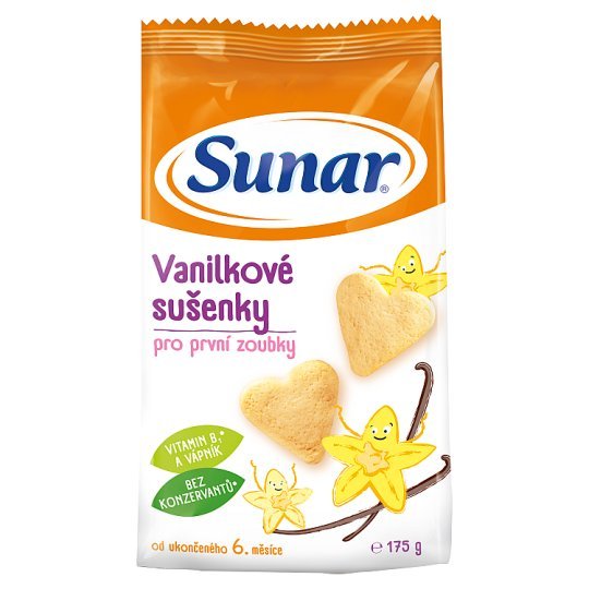 Sunar vanilkové sušenky pro první zoubky 175 g
