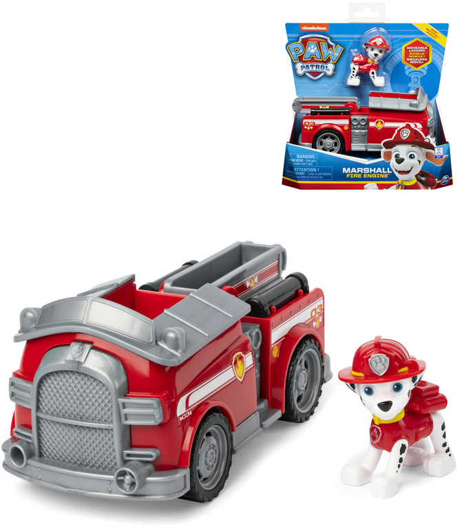 SPIN MASTER Paw Patrol auto hasičské Tlapková Patrola set s figurkou Marshall
