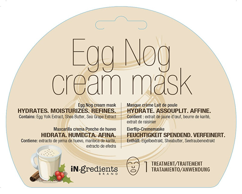 Hydratační krémová pleťová maska Egg Nog (Cream Mask) 1 ks