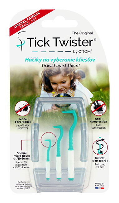 Sada 3 háčků "Tick Twister" na vybírání klíšťat 3 ks