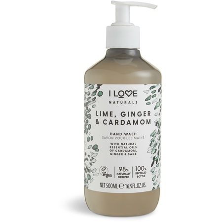 I Love Hydratační tekuté mýdlo na ruce Naturals Lime, Ginger & Cardamon 500 ml