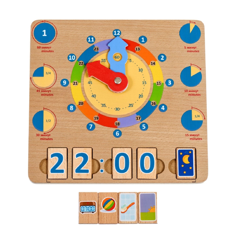 Lucy & Leo Učíme se hodiny – dřevěná naučná hrací deska RAPPA