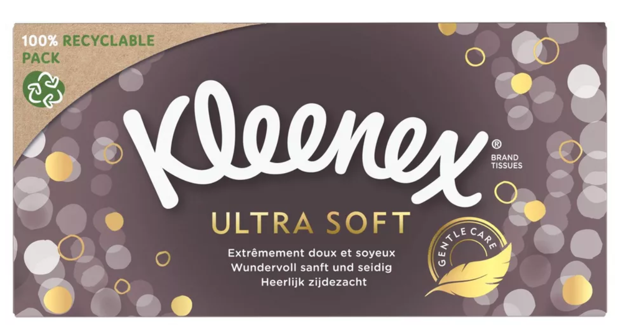 KLEENEX Ultra Soft Box papírové kapesníky, 3vrstvé 64 ks