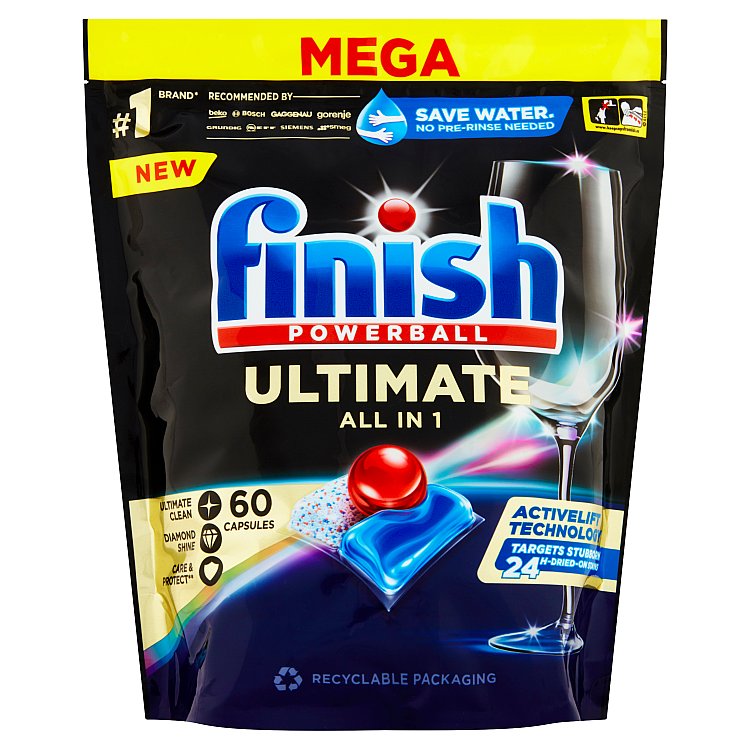 Finish Powerball Ultimate All in 1 kapsle do myčky nádobí 60 ks