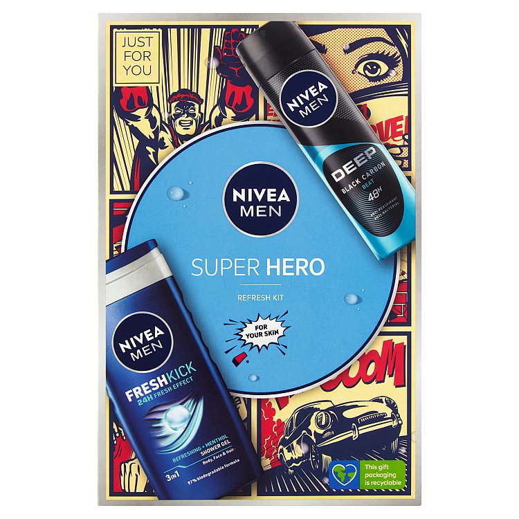 Nivea Men Super Hero Deo Beat dárková sada 2 ks